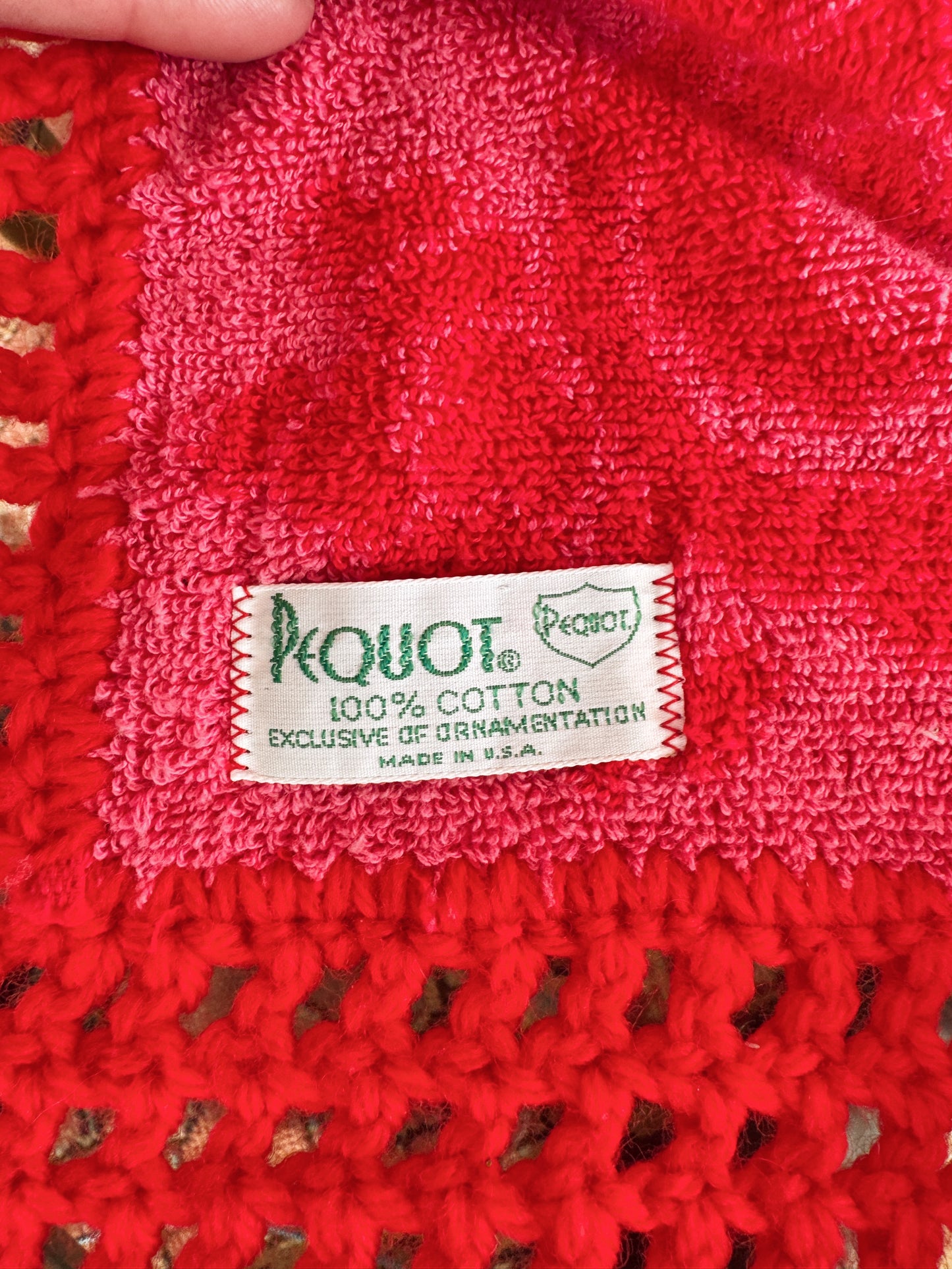 70s Reworked Towel and Crochet Cardigan (M)