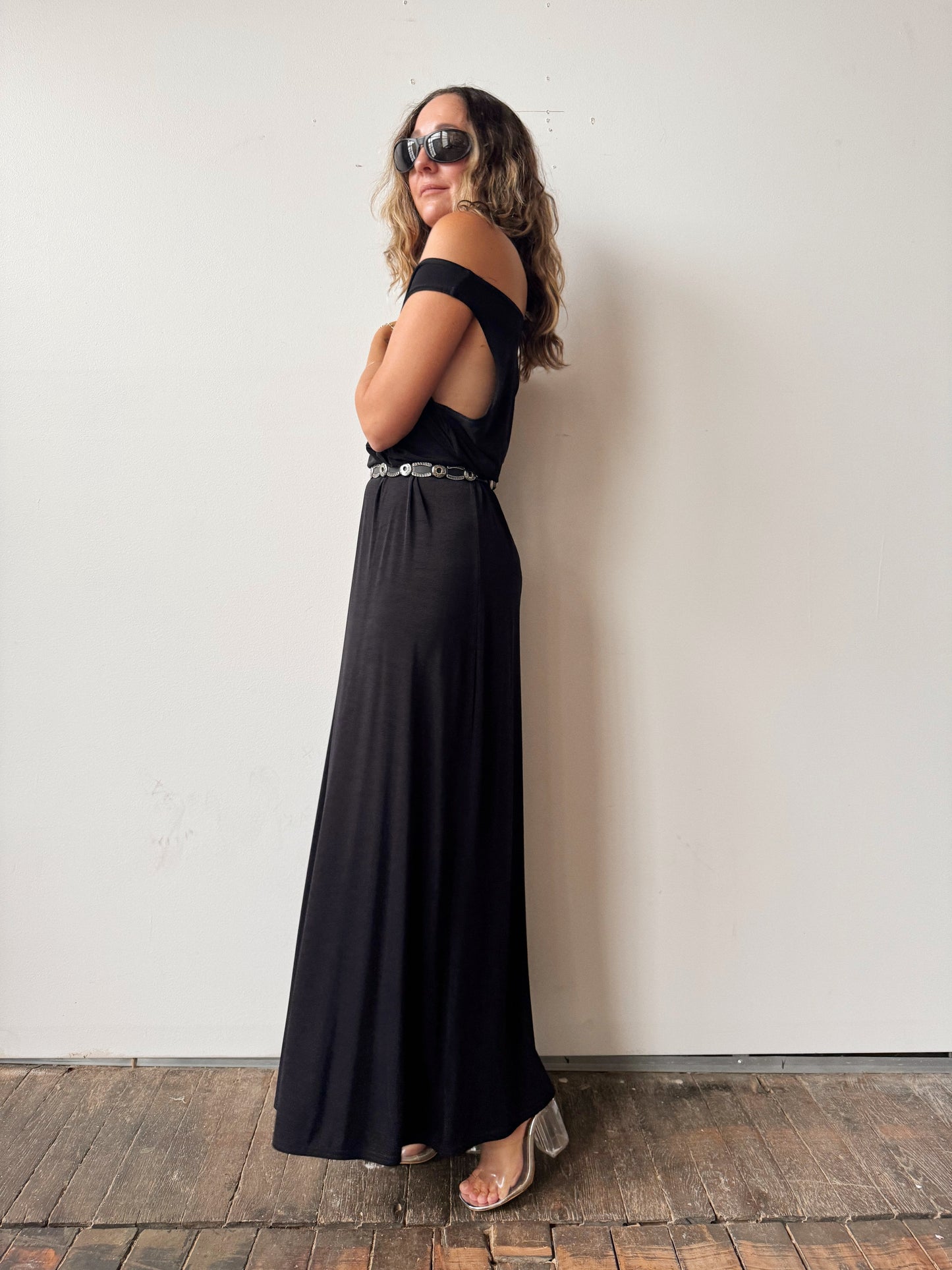 90s Spandex Teddi Midnight Dress (XL)