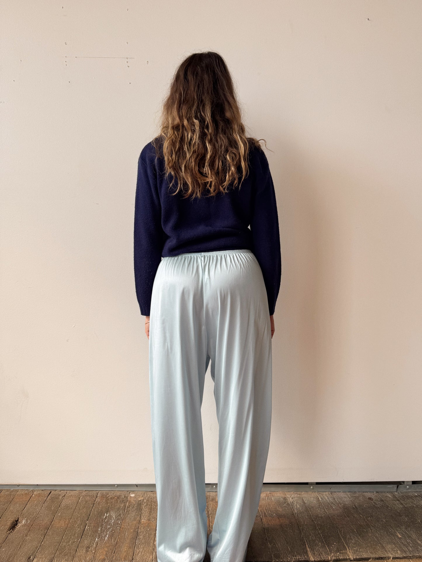 Baby Blue 80s Nylon Pajama Pant (L)