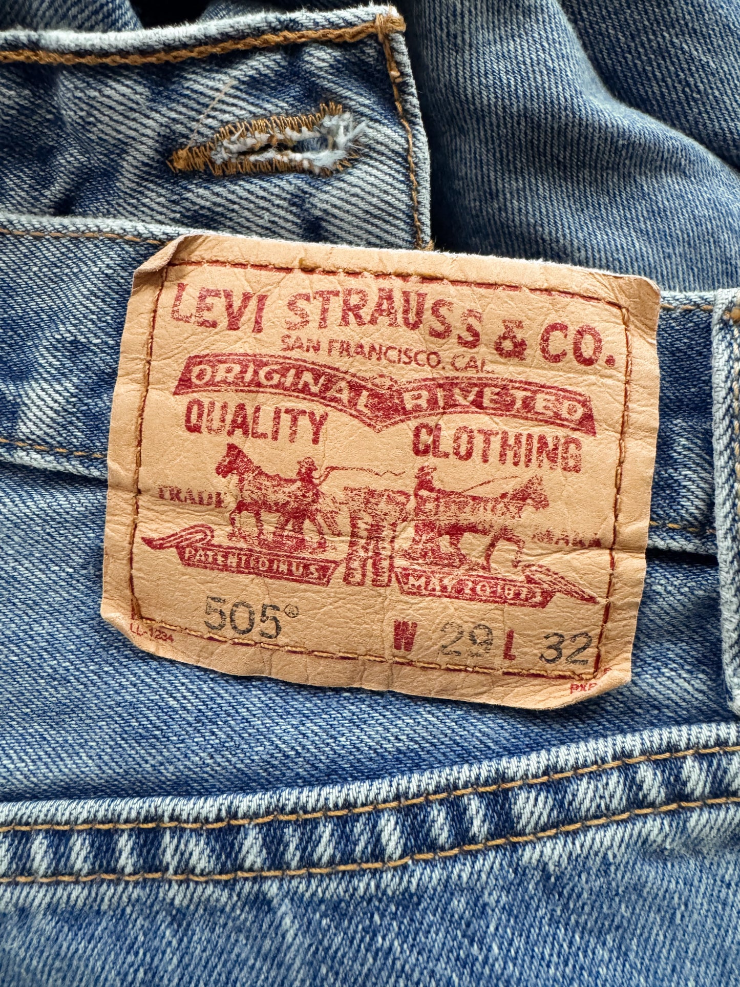 Levi's 505 Straight Leg Denim Jeans (28")