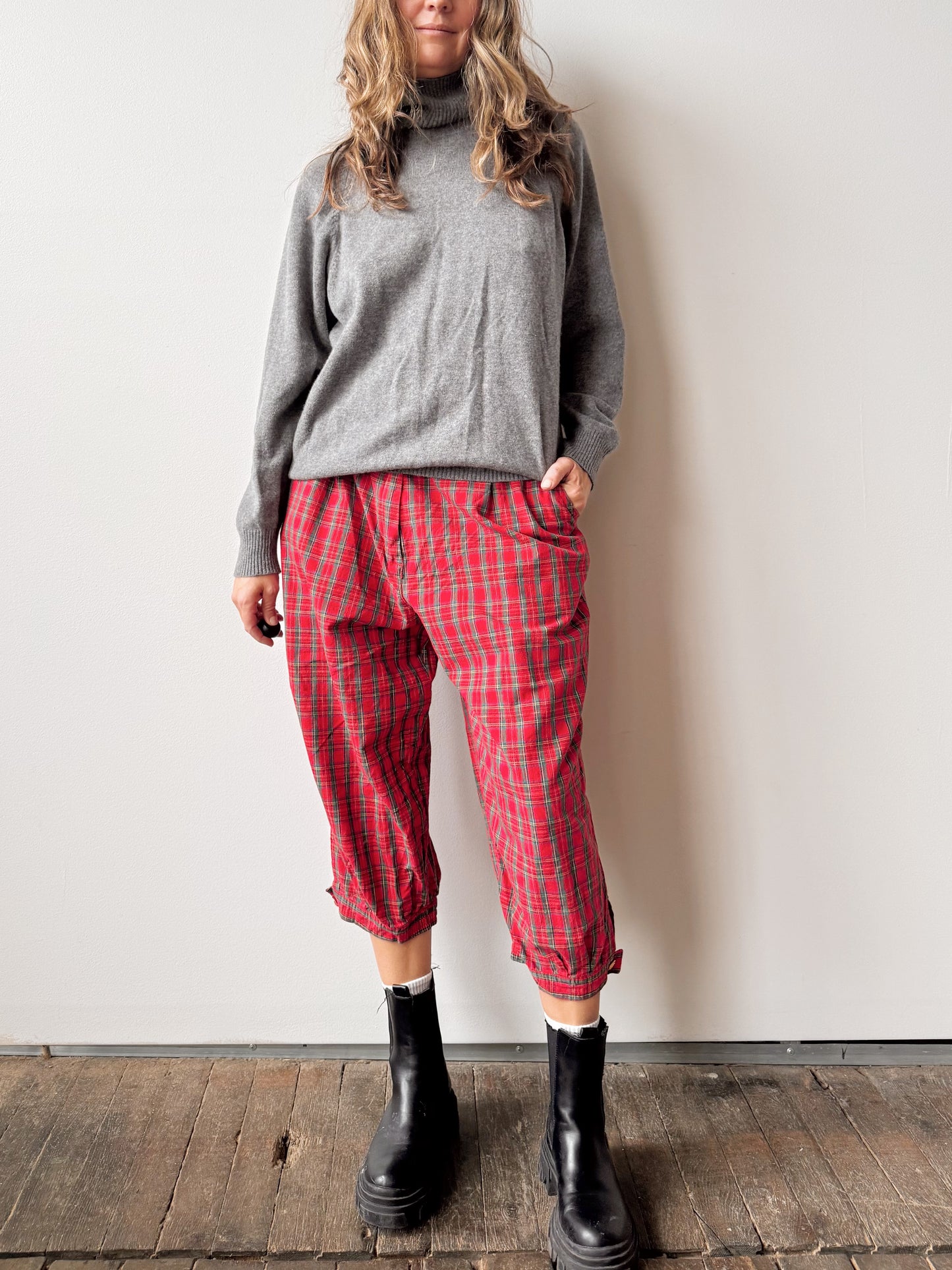 90s Plaid Trouser Pant (29")