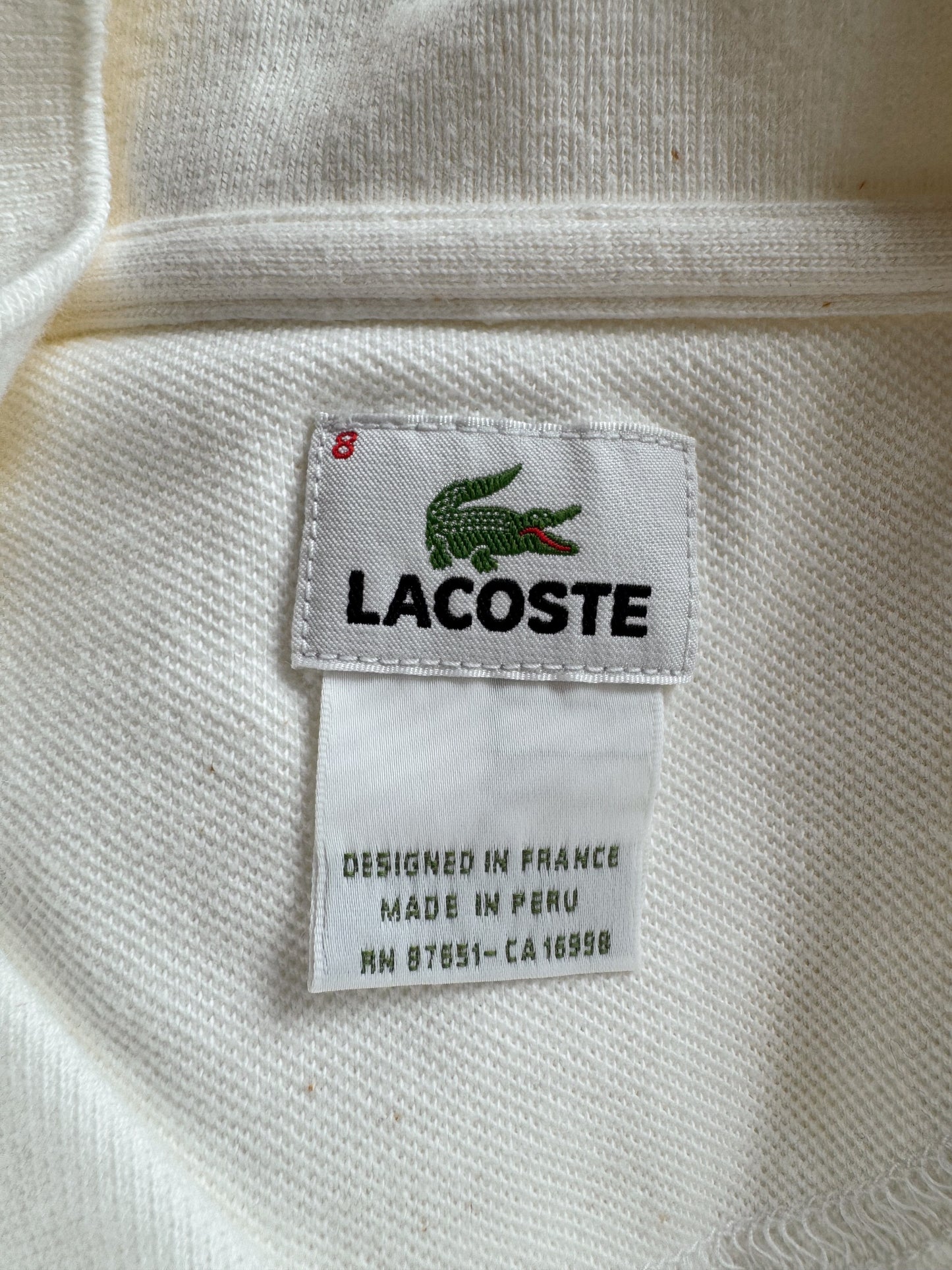 White 00s Lacoste Polo (XL)