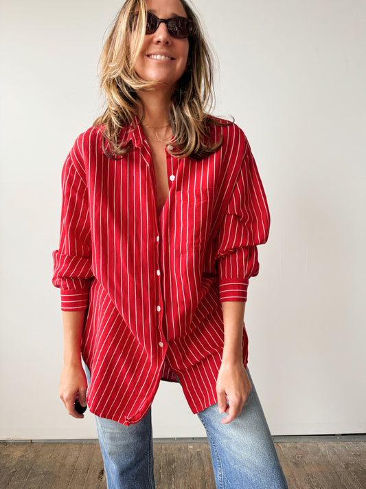 Villager Pinstripe Blouse (L)