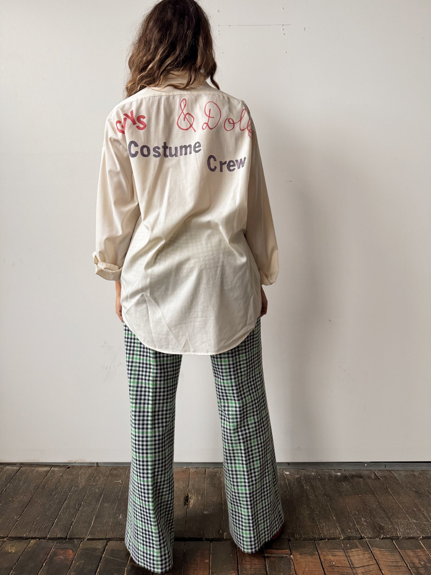 Guys and Dolls Costume Crew 70s Handwritten Shirt (Mens L)