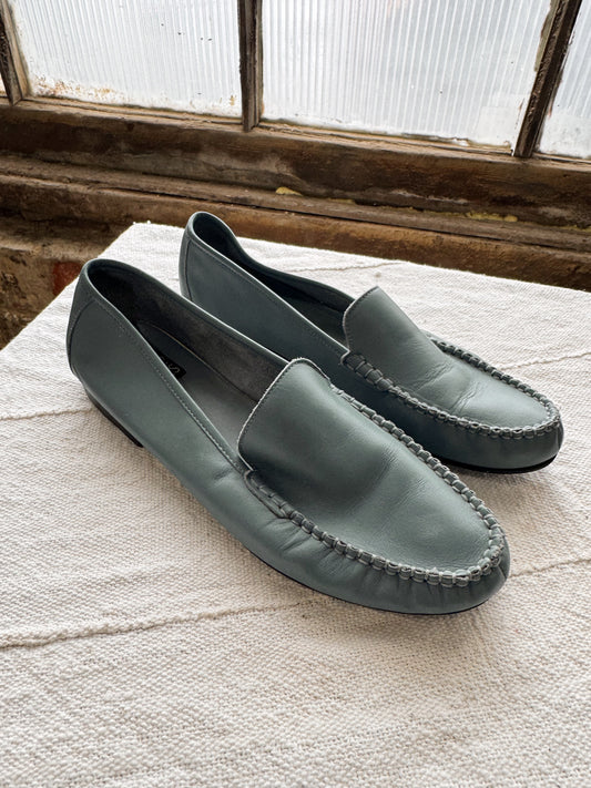 90s Mootsies Tootsies Sky Blue Leather Loafer (10)