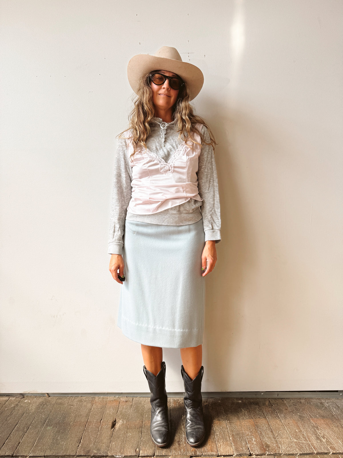 Baby Pink Nylon 70s Lace Camisole (M)