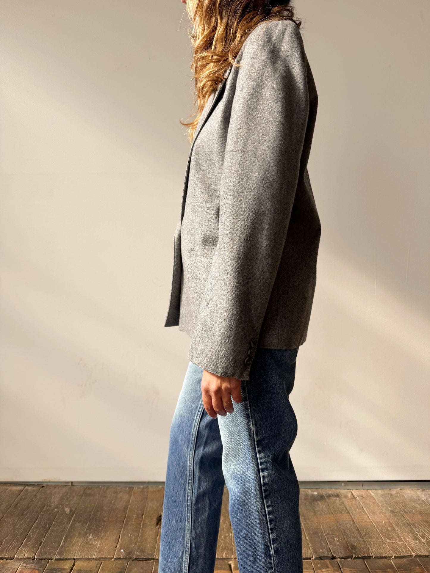 Wools 90s One-button Grey Blazer (M)