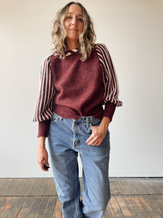 Braid Rosewood Sweater