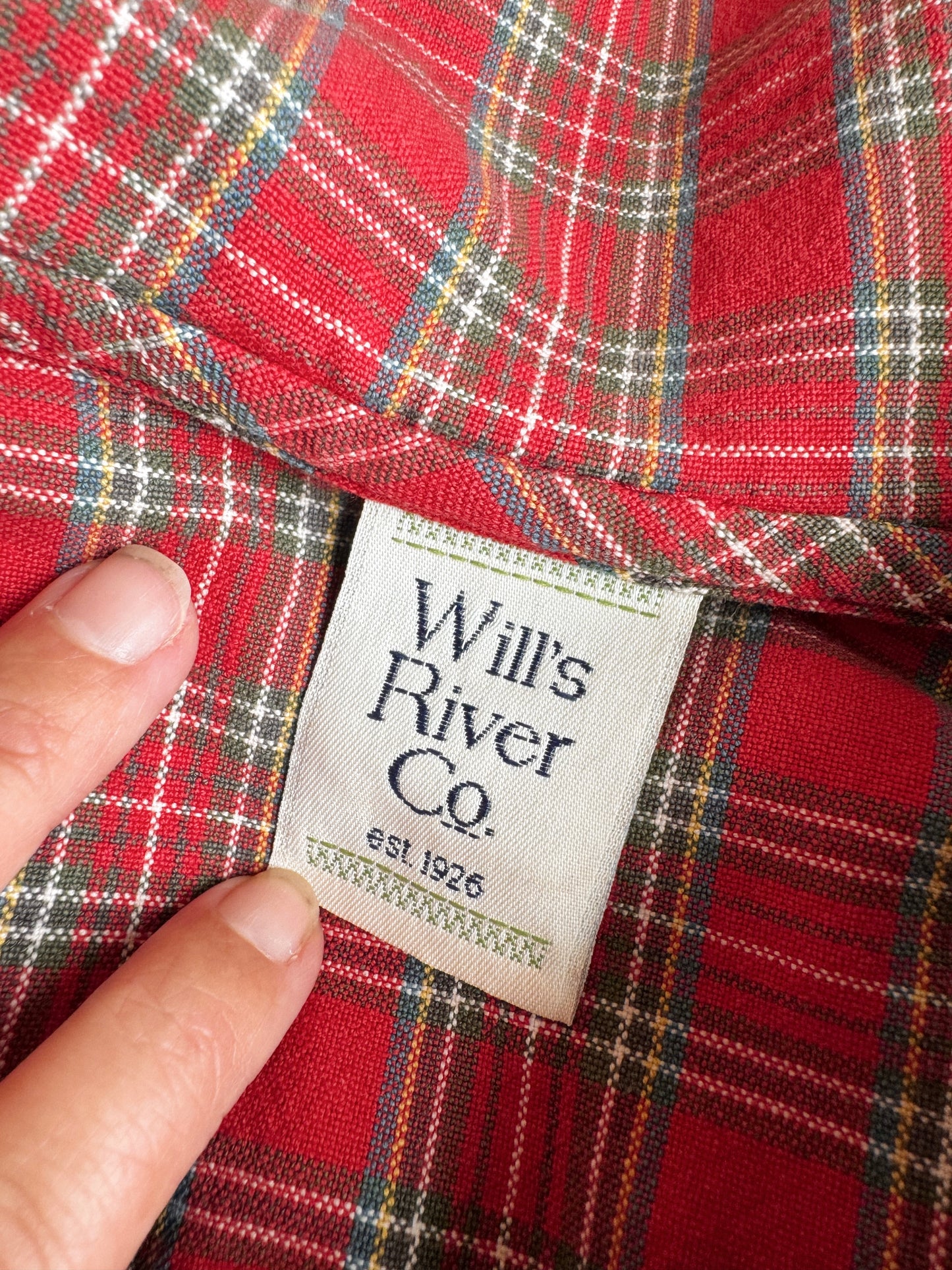 Will's River Co. Plaid Cotton Shirt (XL)