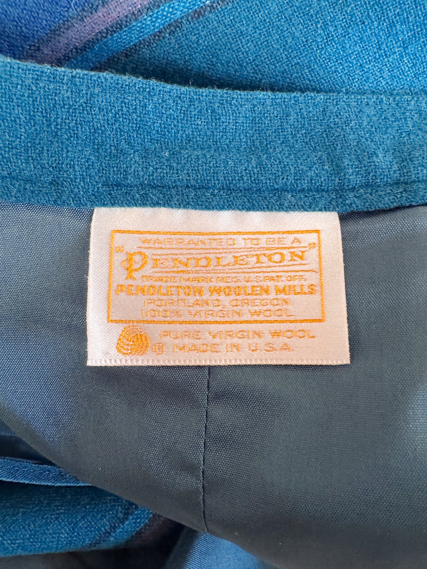 Pendelton Striped Wool 80s Midi Skirt (28")