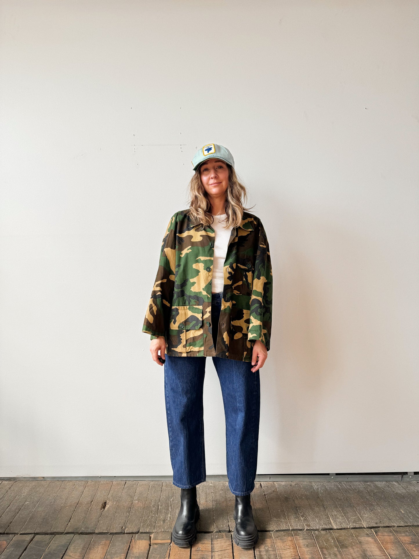 70s Black Sheep Camo Duck Hunter Lightweight Jacket (L)