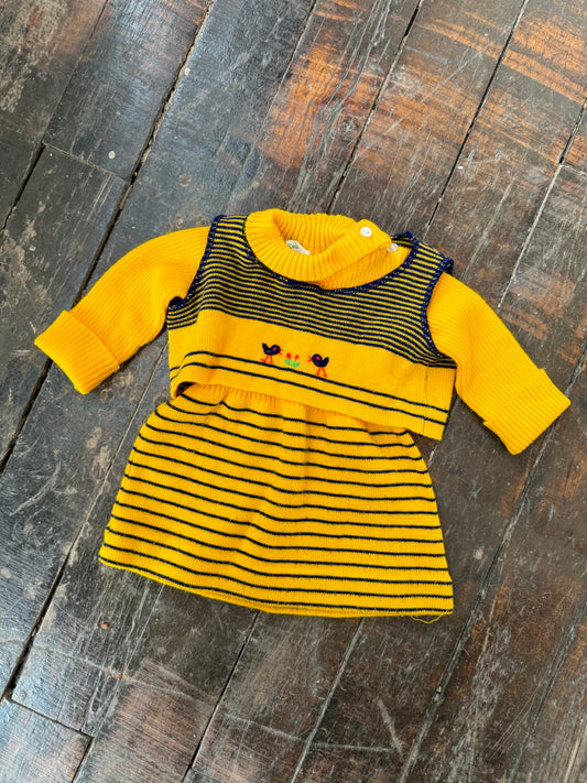 60s Tweet Sweater Dress (3mths)