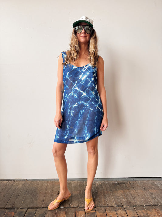 90s La Pearl Oceano Water Coverup Dress (M)