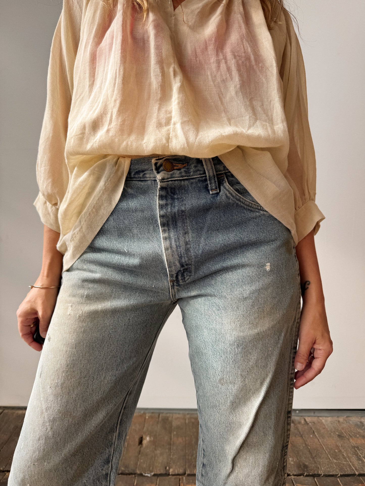 Rustler Distressed Denim Jean Pants (30")