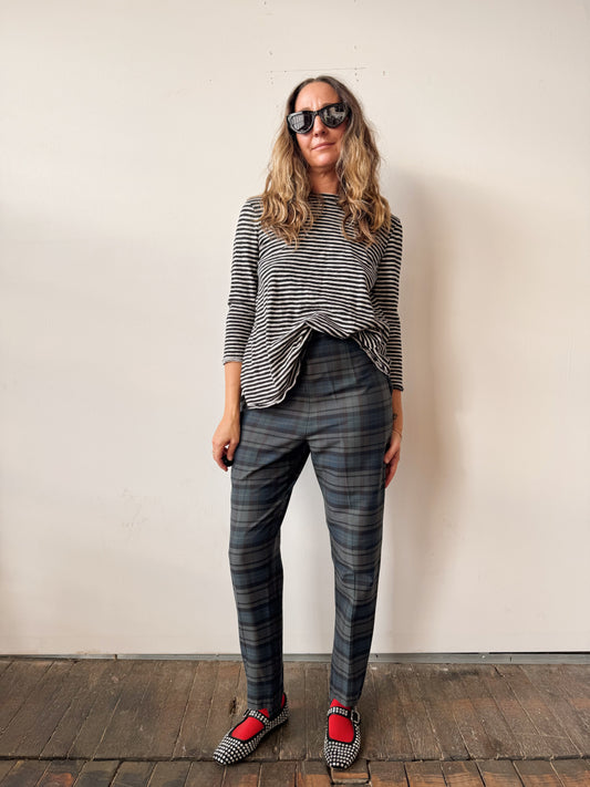 Plaid 60s Stirrup Pant (26")