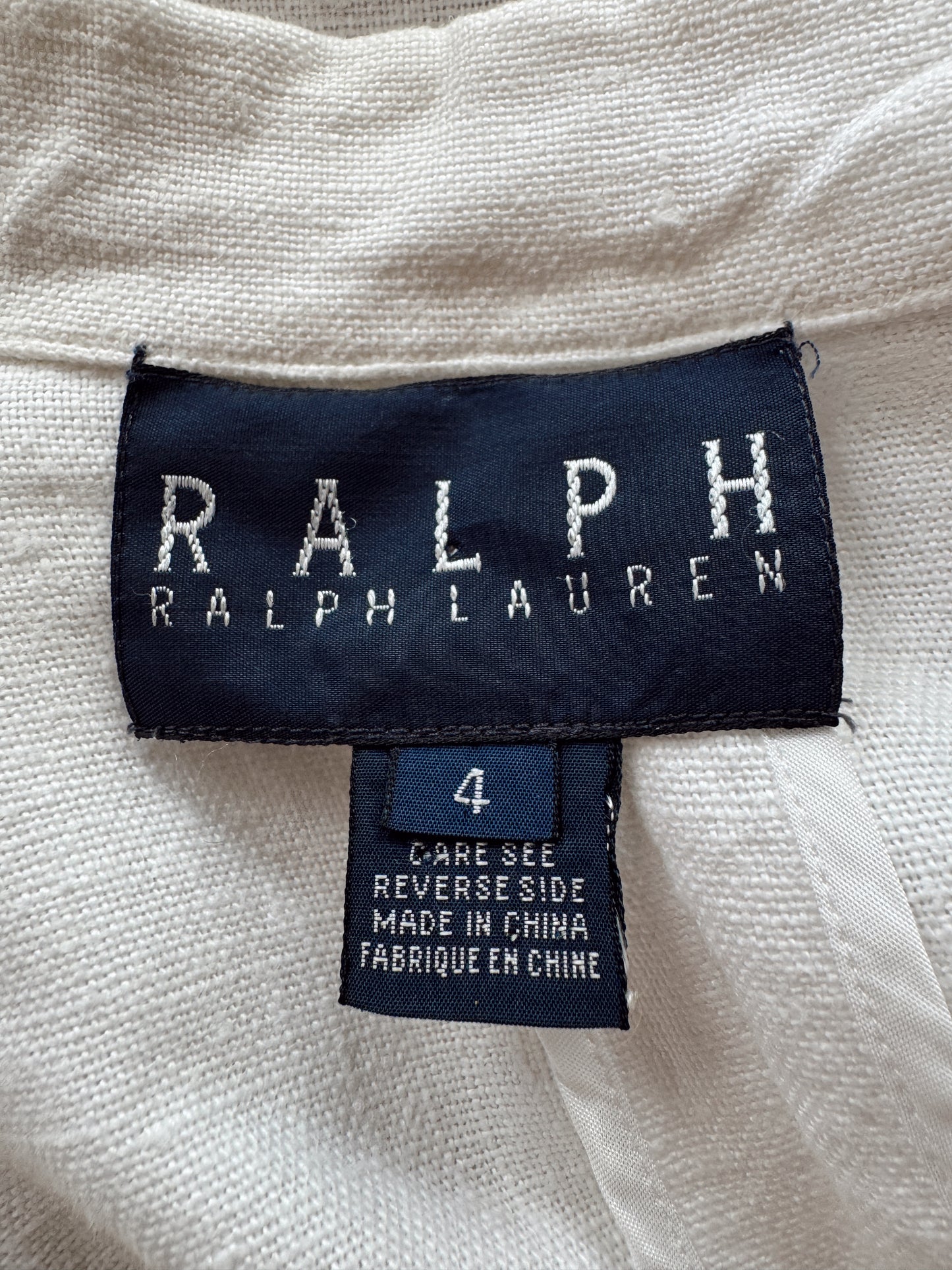 Ralph Lauren Linen Double-Breasted Summer 90s Coat (S)