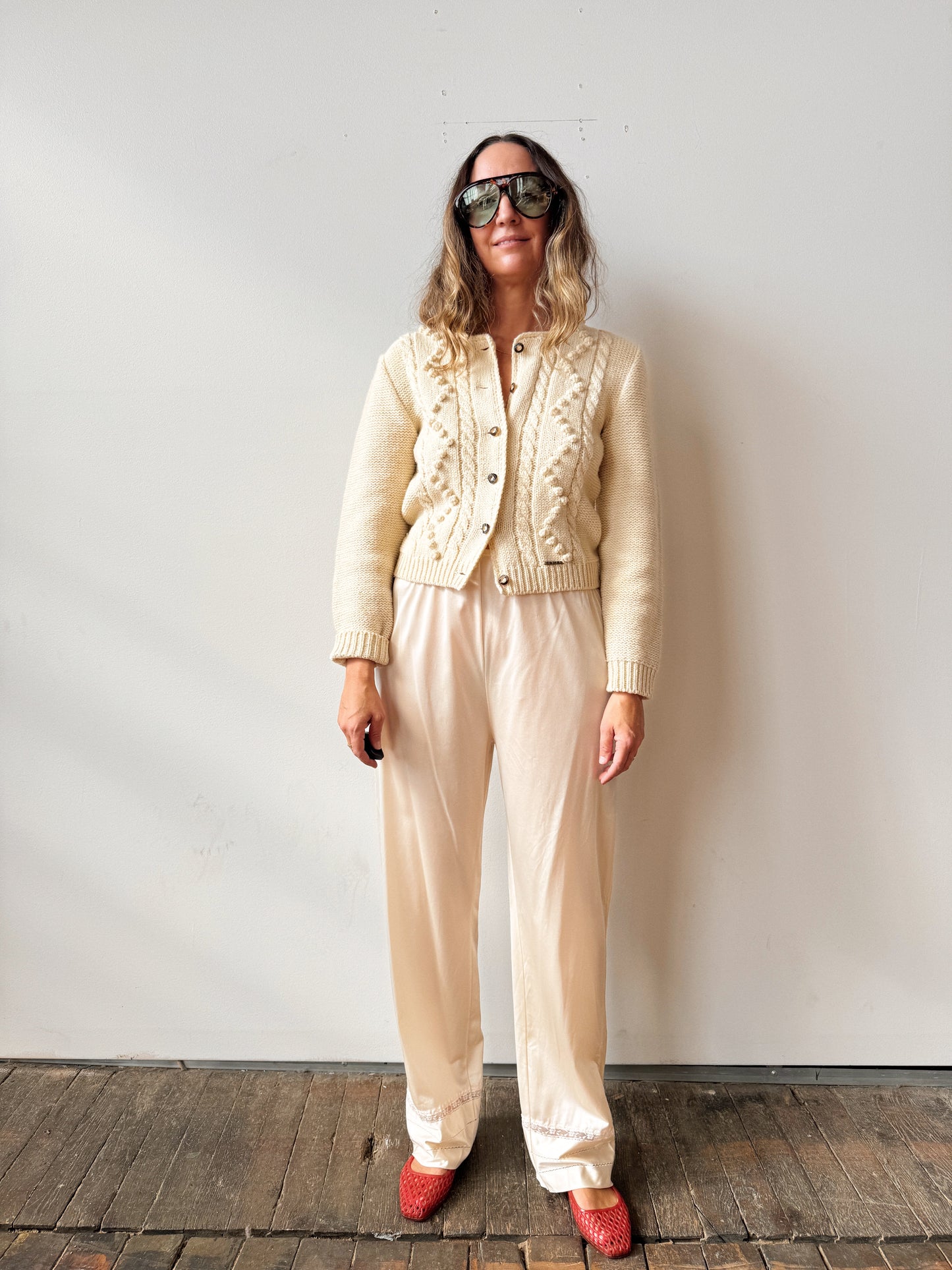 Cream 90s Slip Lingerie Pant (M)