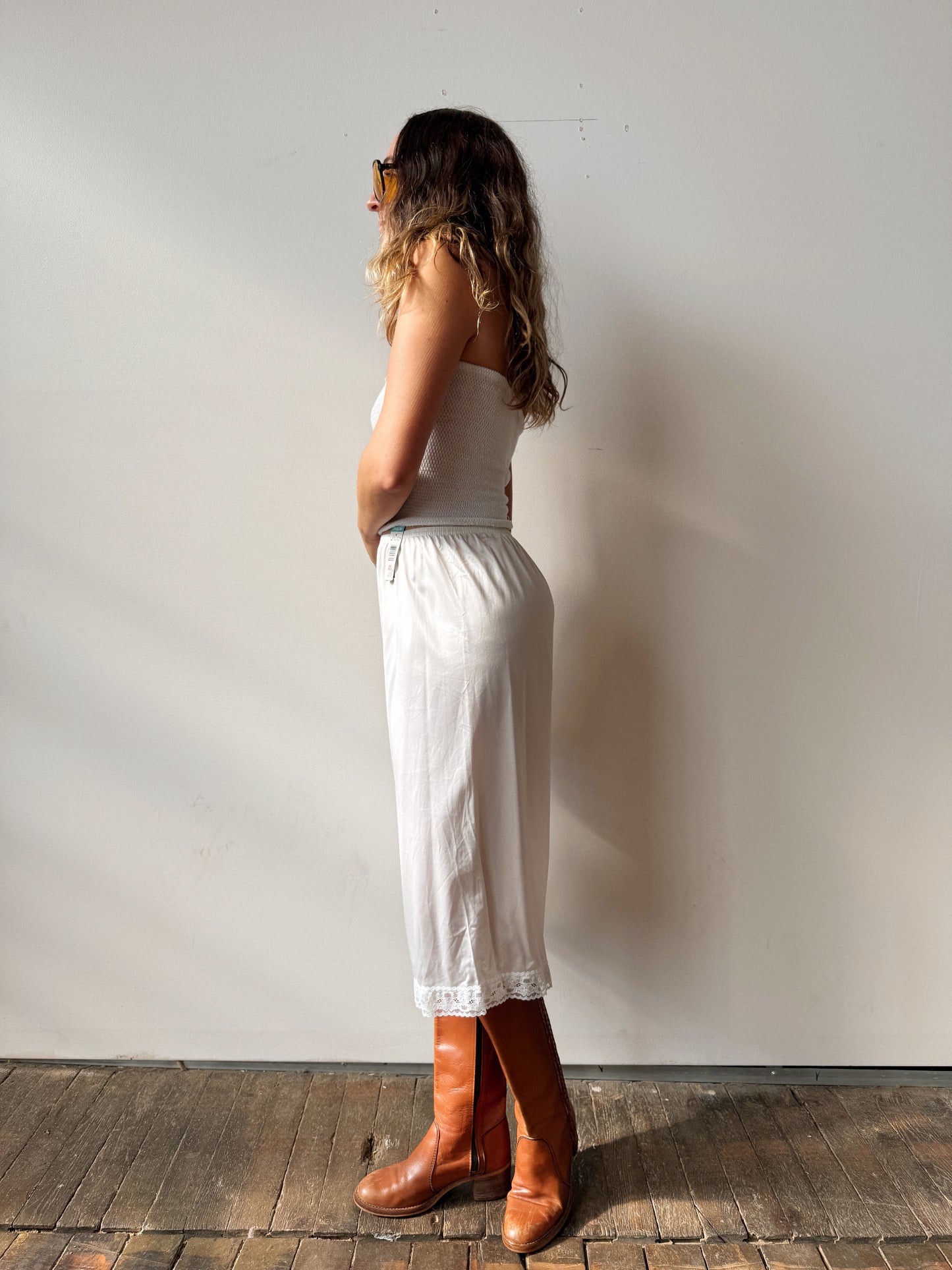 White Slip Shorts (28")