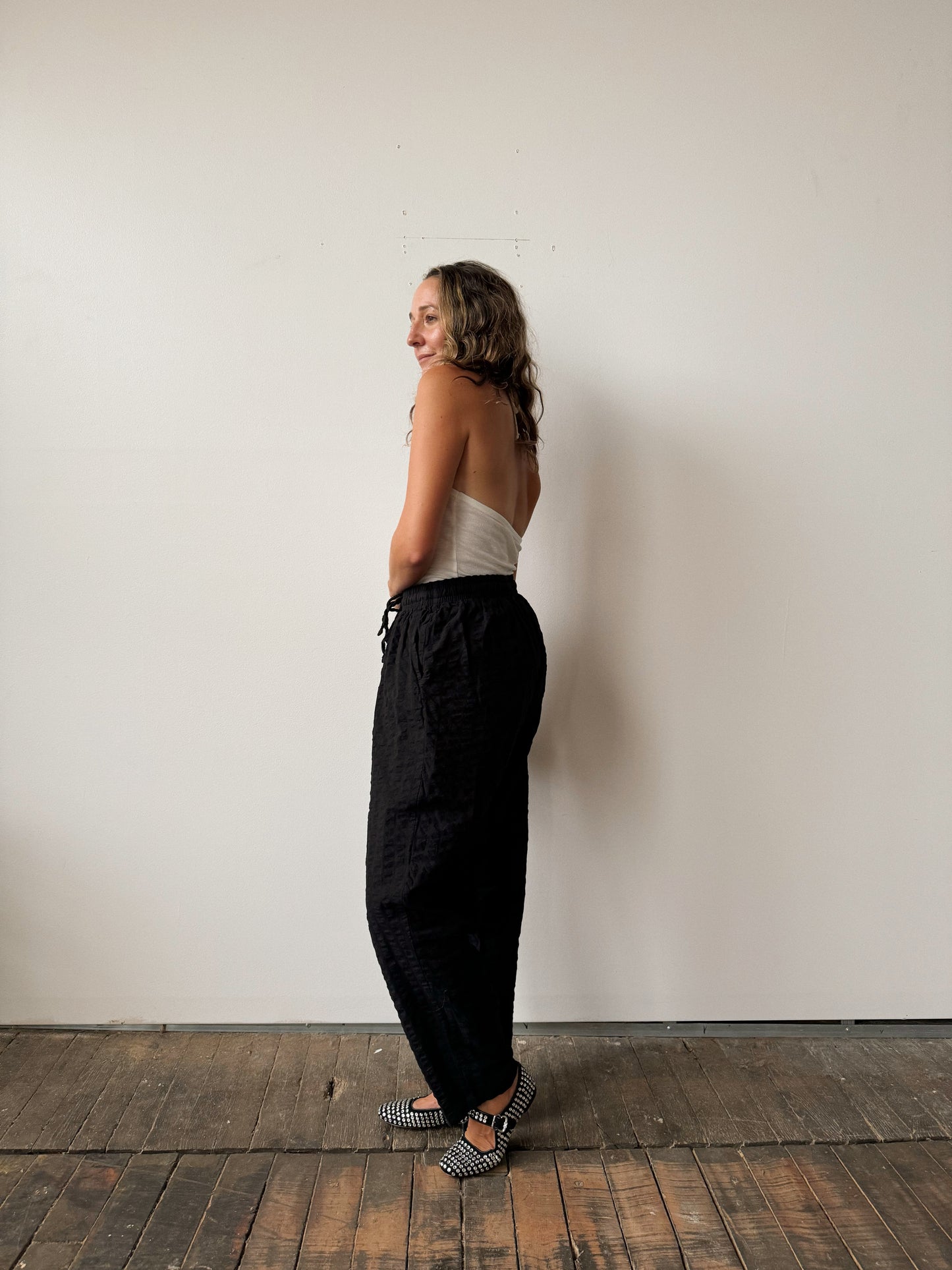 Textured Drawstring Day Pant (M)