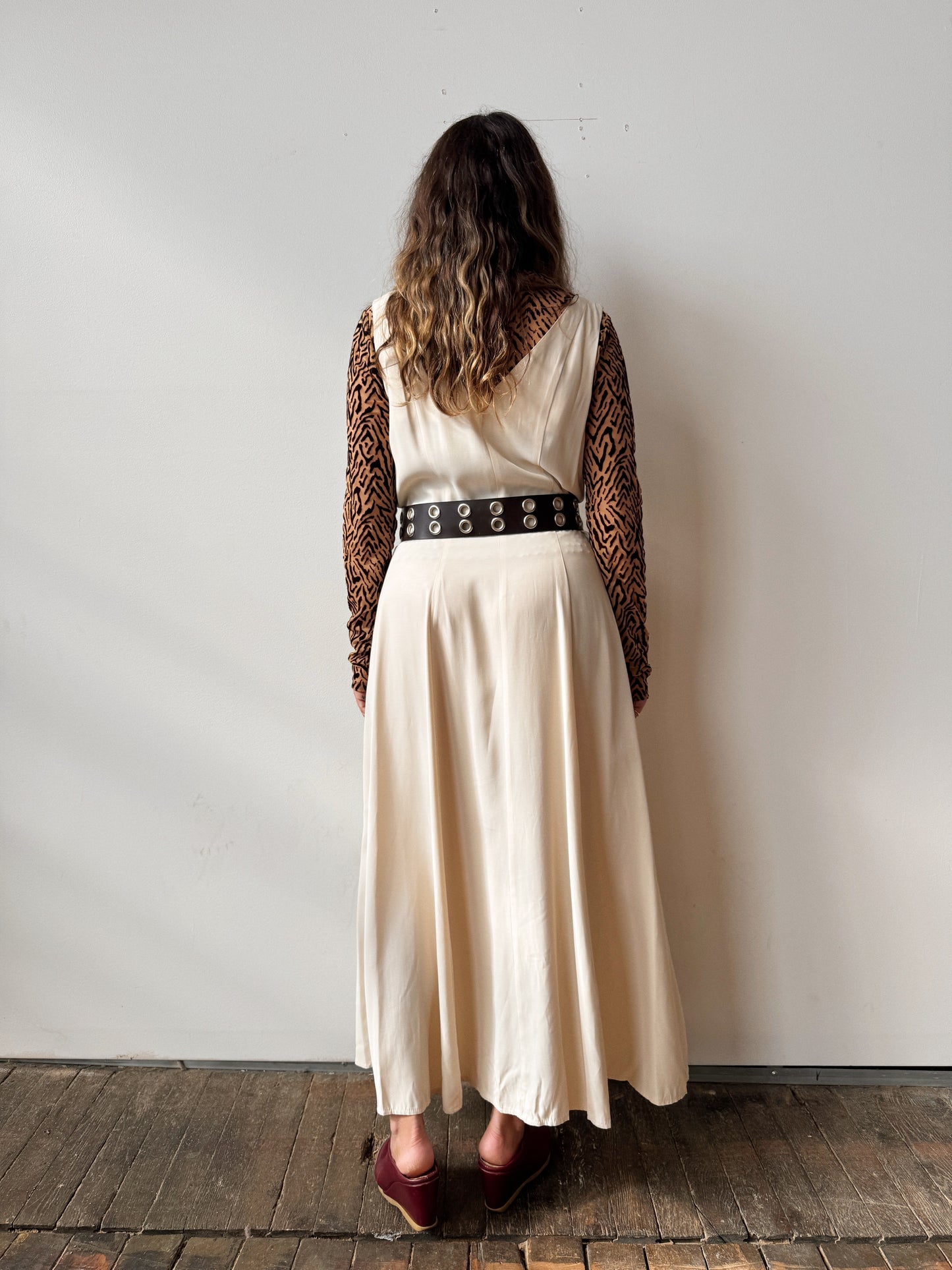 Ivory 90s Button-Front Dress (L)