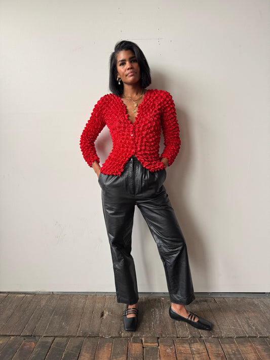 Crinkled 90s Button Blouse (M)