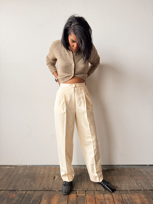 Ivory 90s Wool Trouser Pants (27)