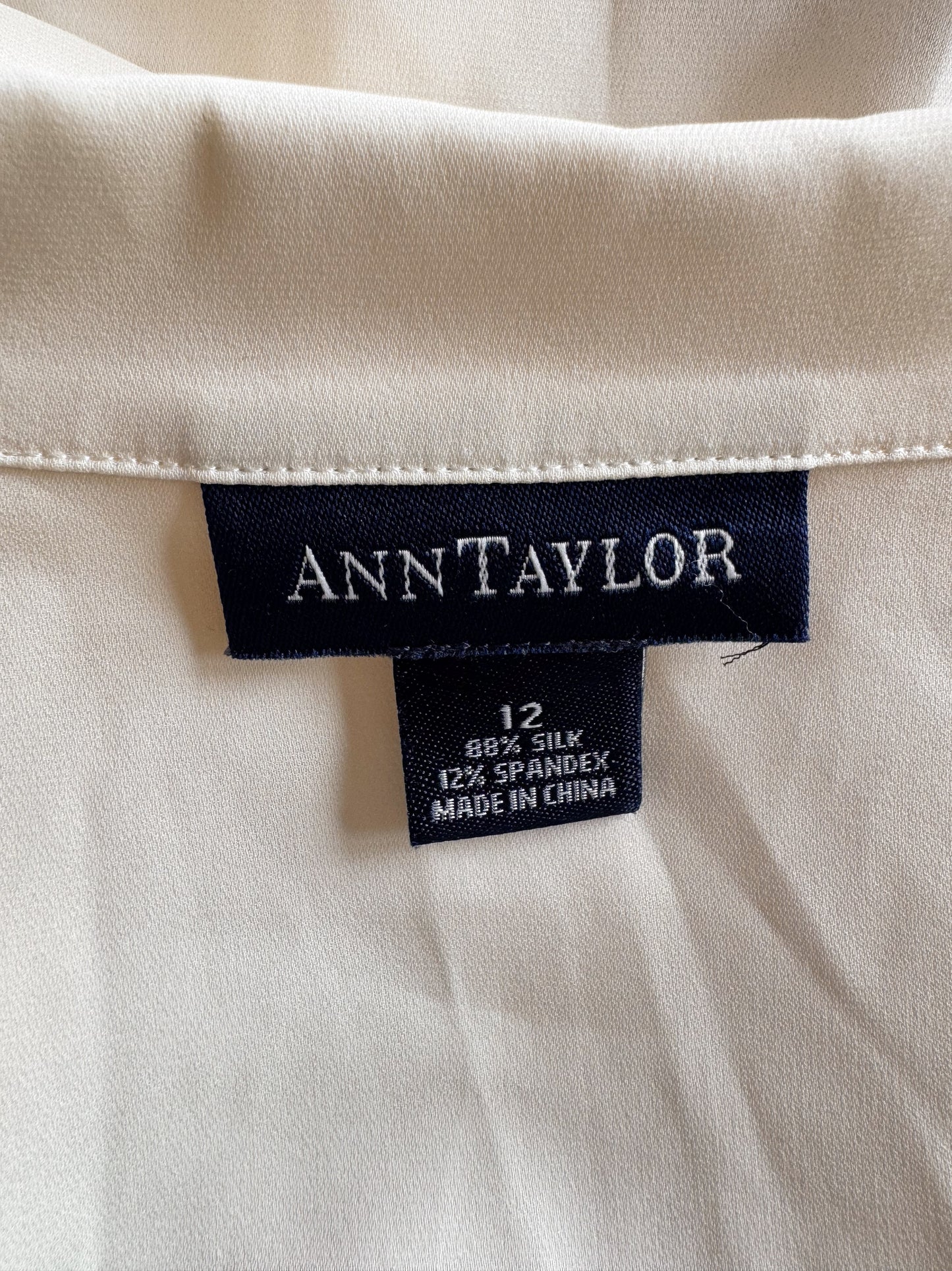 Silk 90s Ivory Blouse (M)