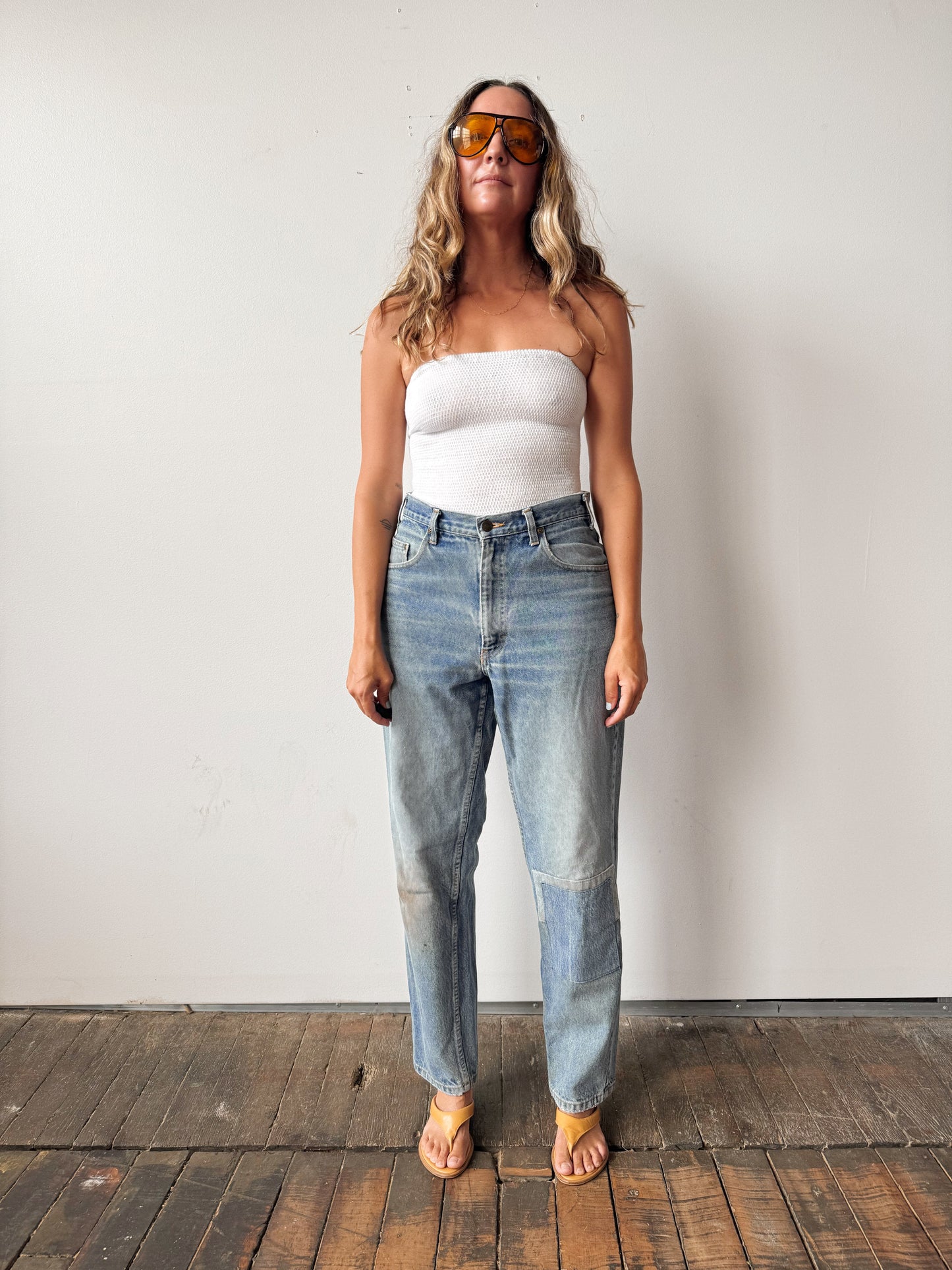 Dark Wash 90s Patchwork Denim (31"x29")