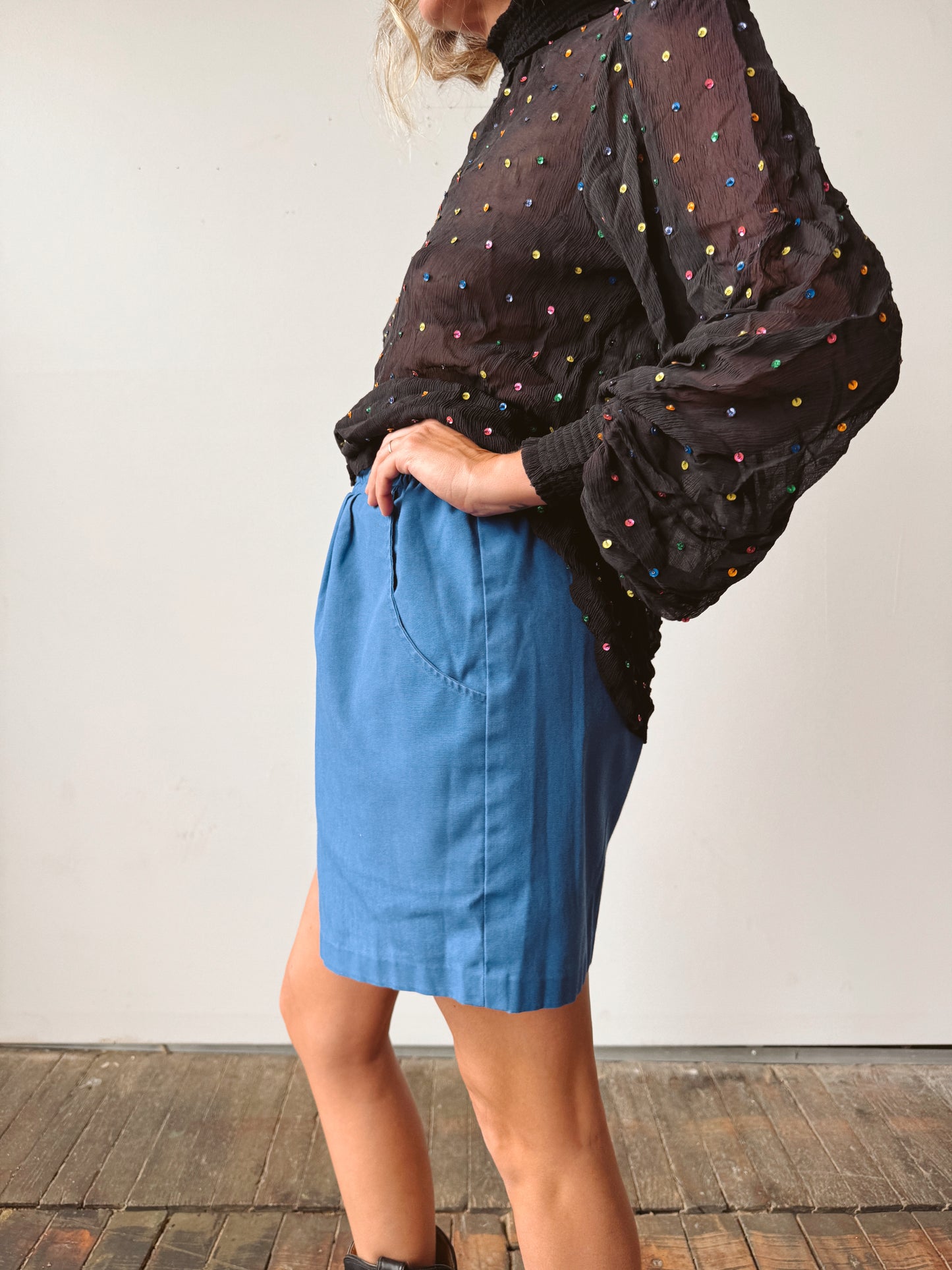 Blue Summer 90s Shorts (26")