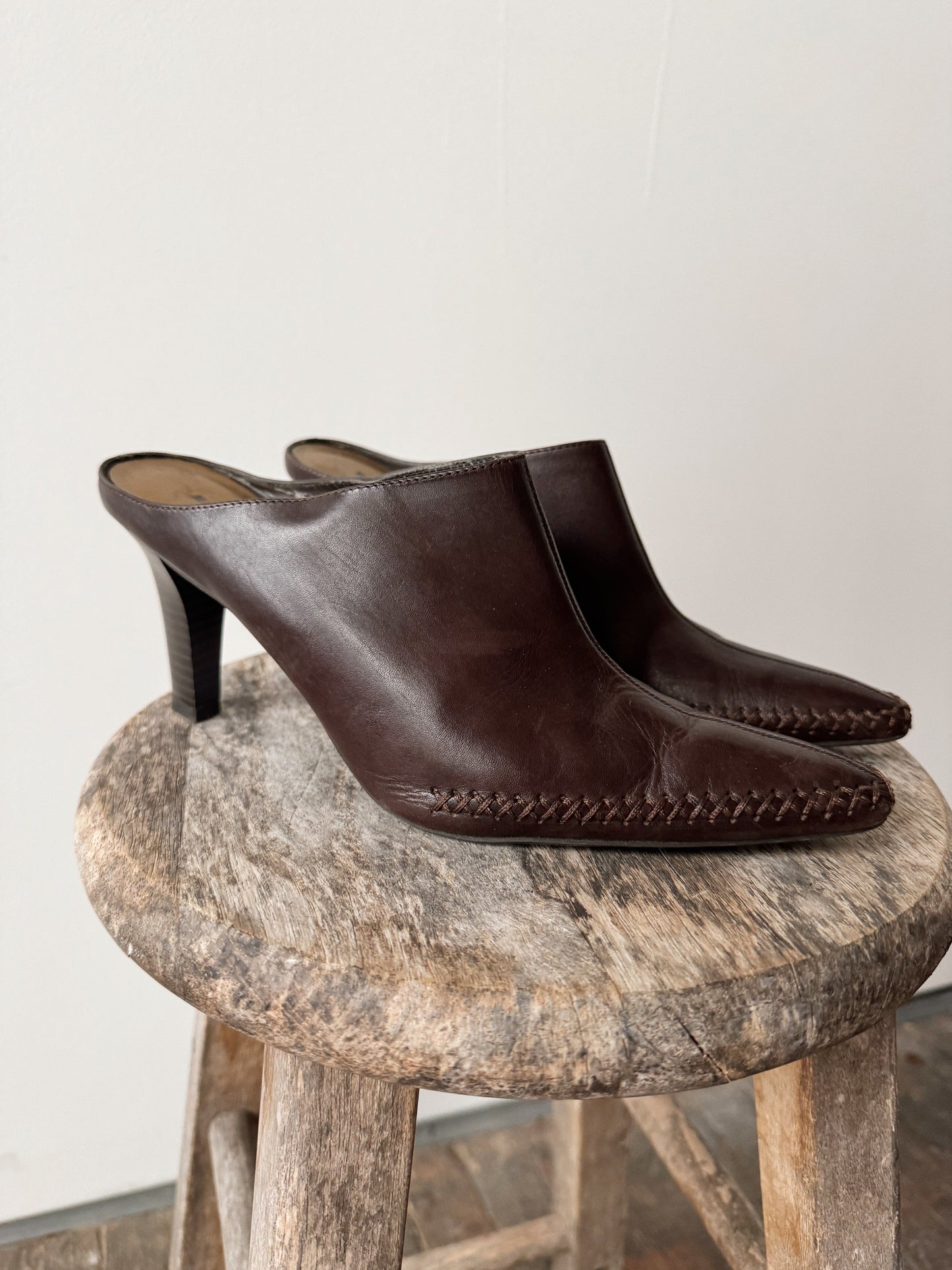 Leather Stitch Mule heels (9)