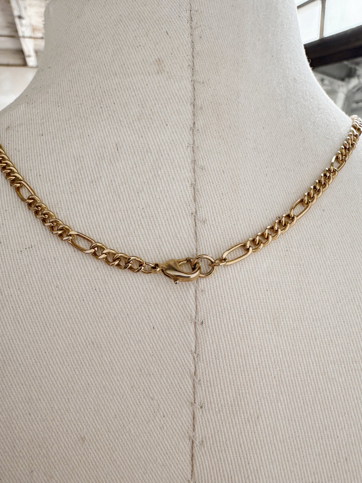 Figaro Link Gold Tone 23" Necklace