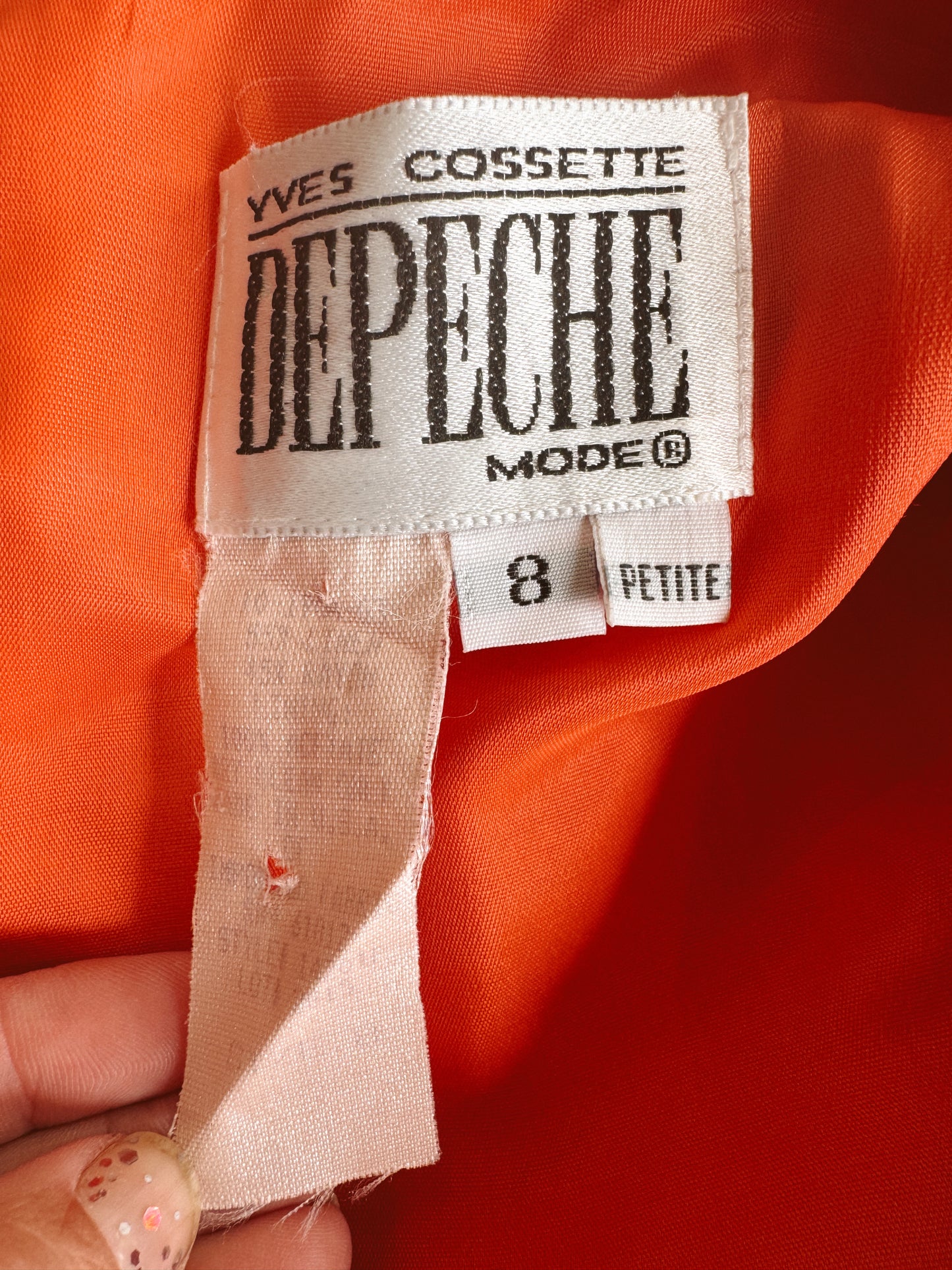 Linen 90s Yves Cossette Coral Dress (M)