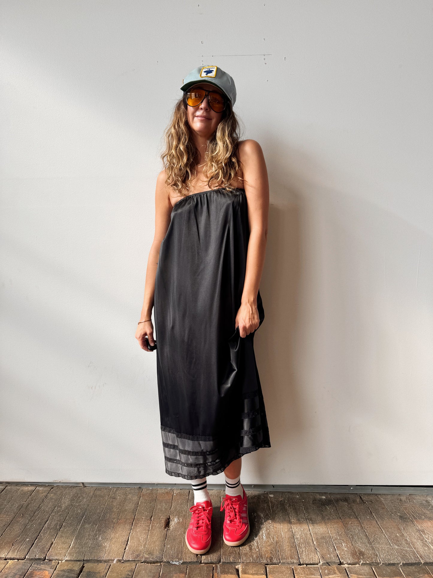 Black Slip Skirt/Dress (M)