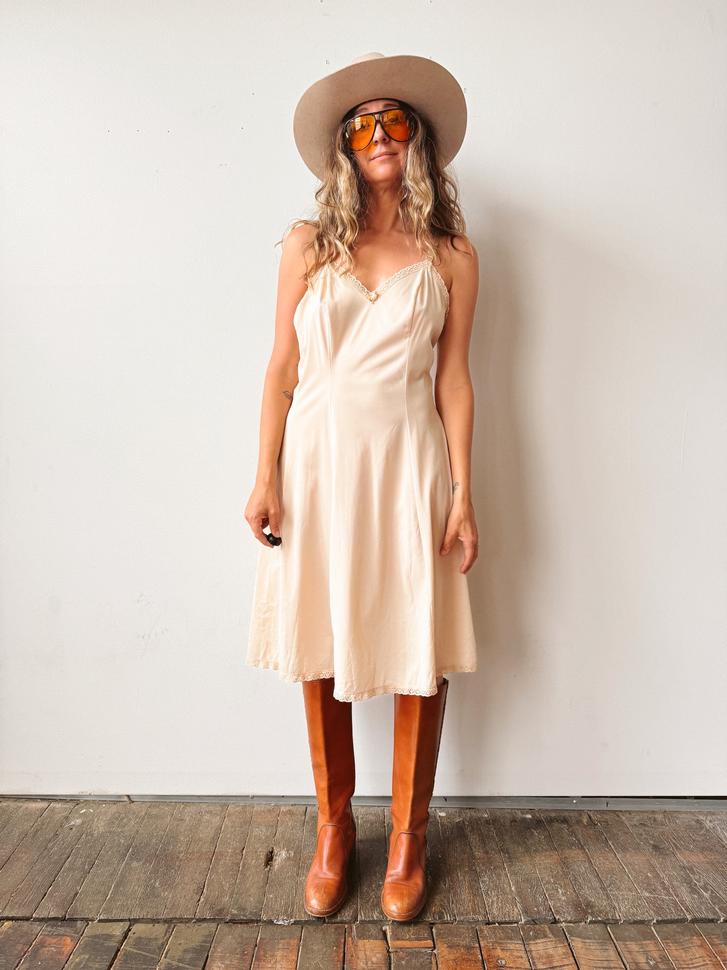 Nude 80s Sears Slip Dress (M)