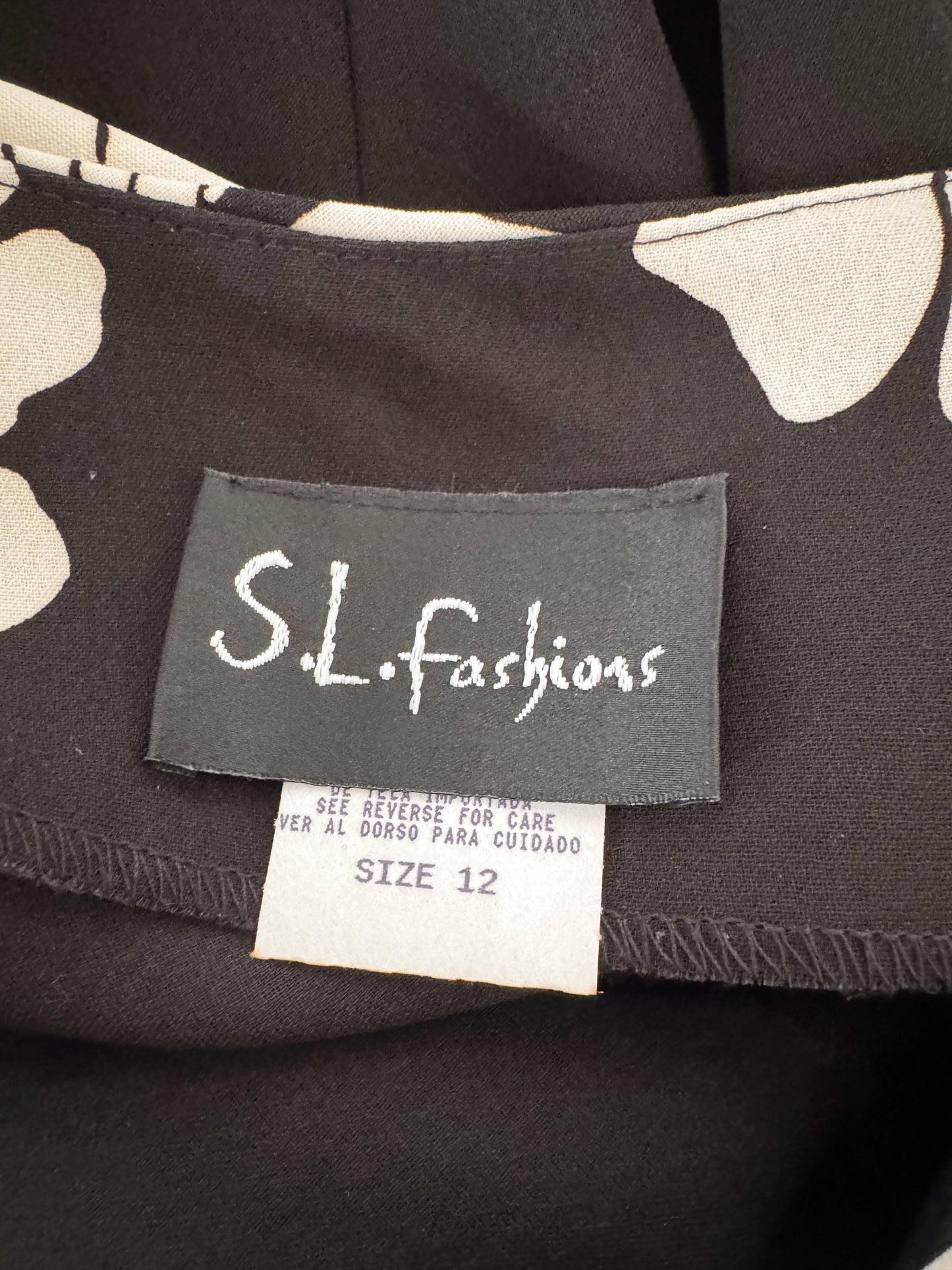 Hibiscus Black 90s Dress (M)