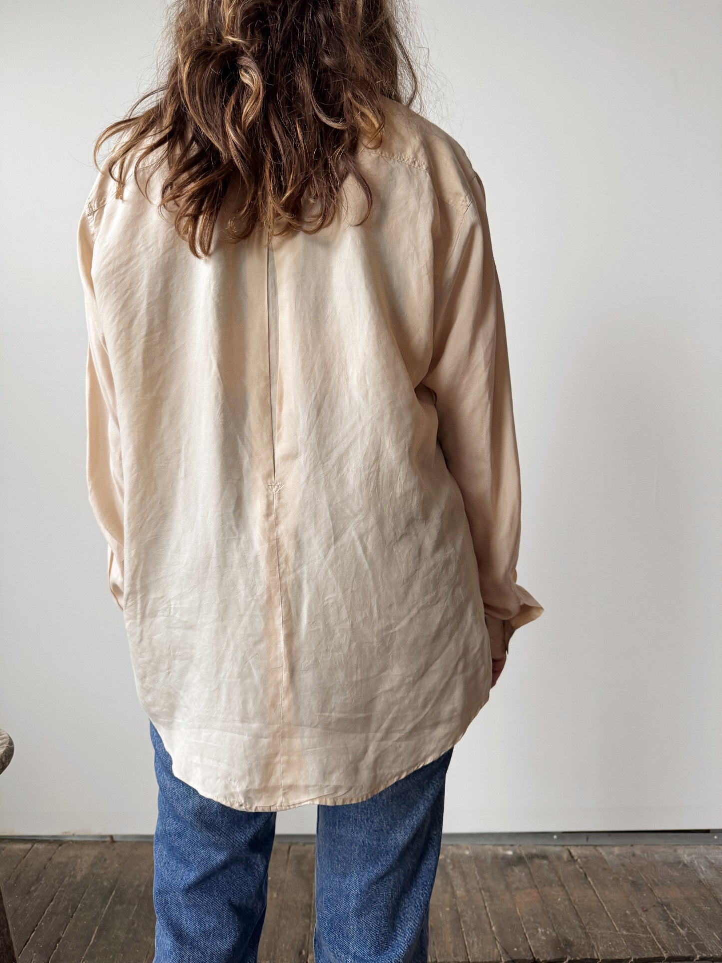 Silk Taupe Blouse (L)