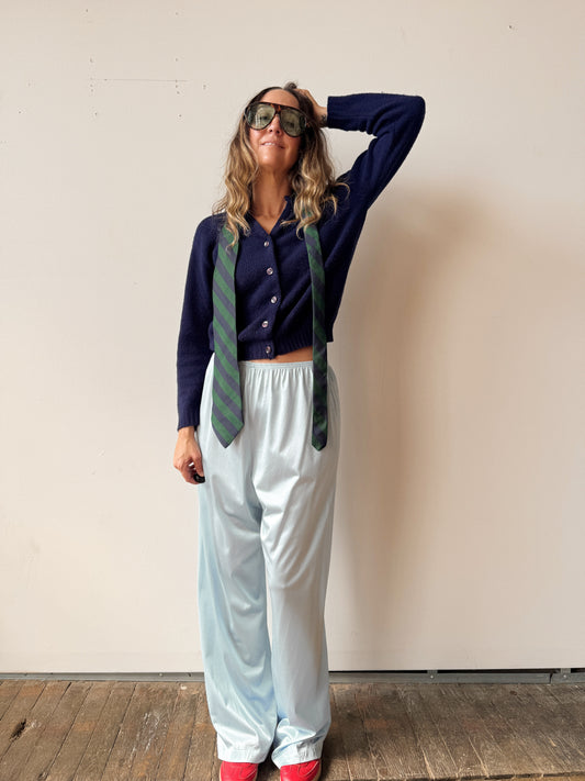 Baby Blue 80s Nylon Pajama Pant (L)