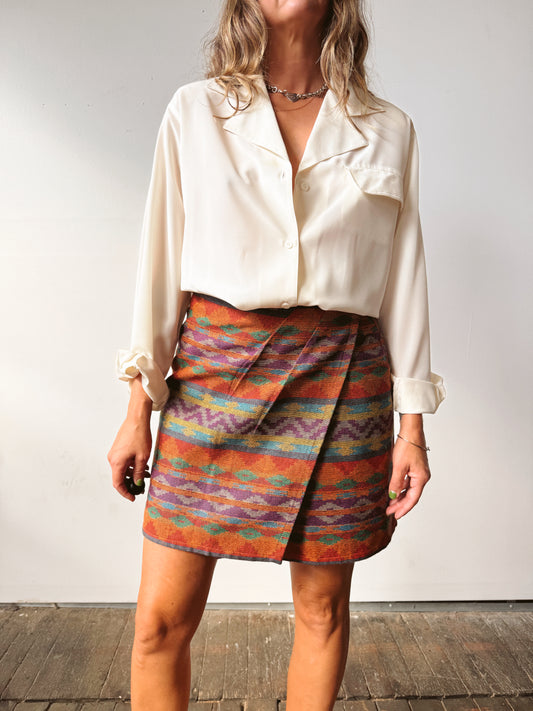 Italian Made 90s The Limited Southwest Wrap Skirt (28")