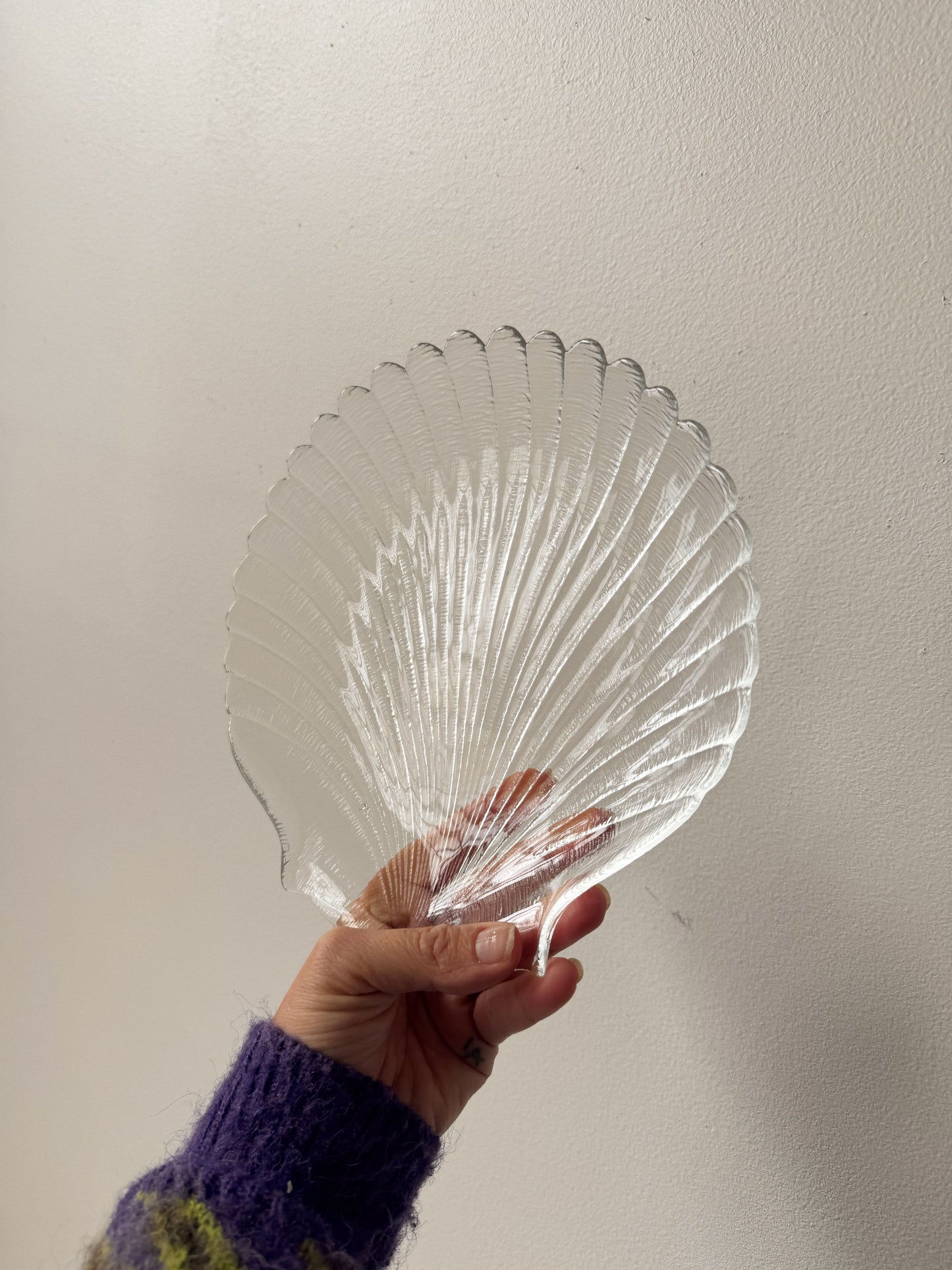 Seashell Glass Plate 8”