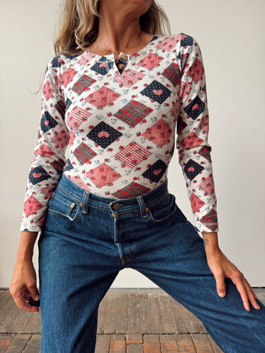 Patchwork 90s Bodysuit (S)