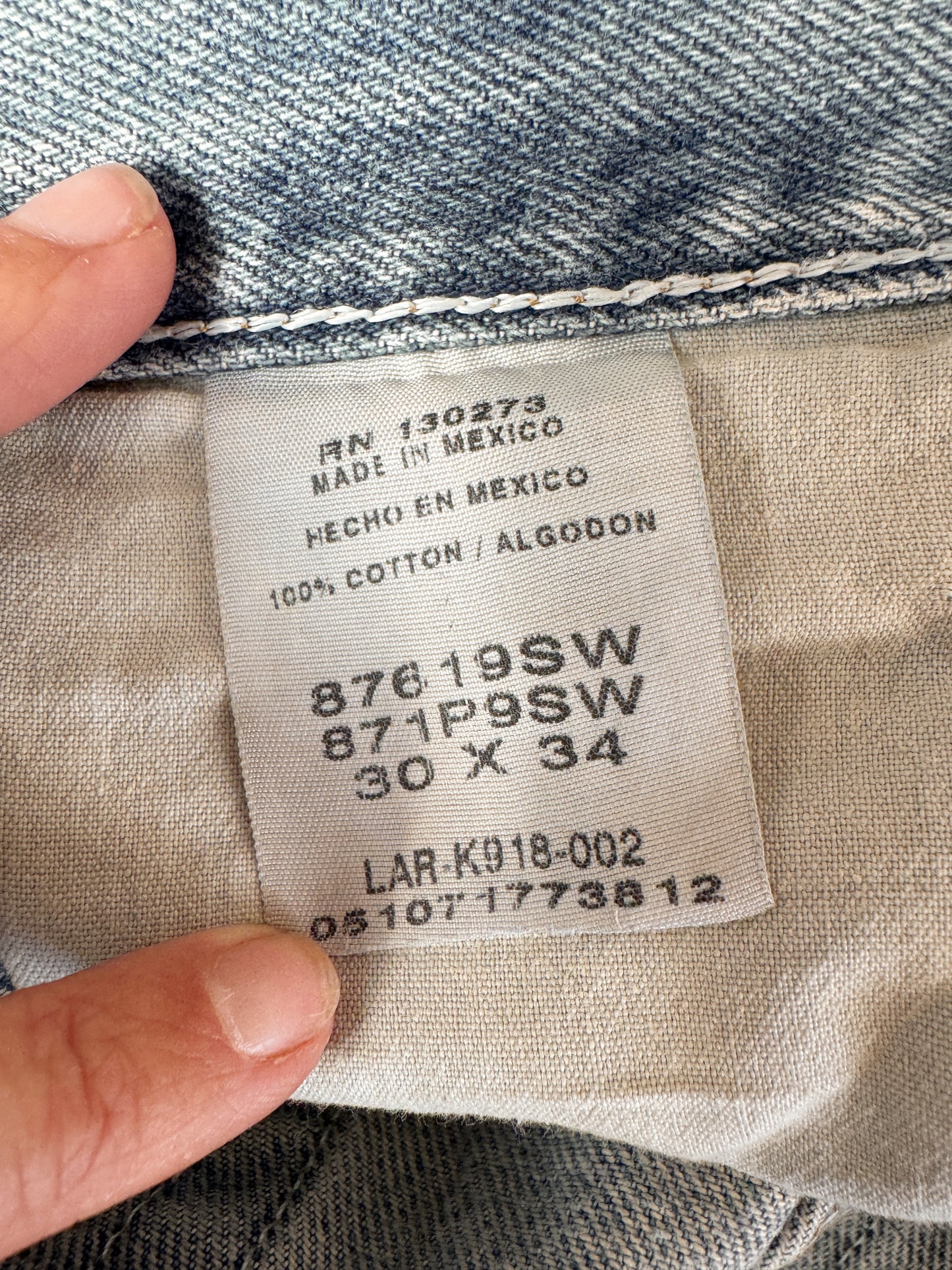 Rustler Distressed Denim Jean Pants (30")