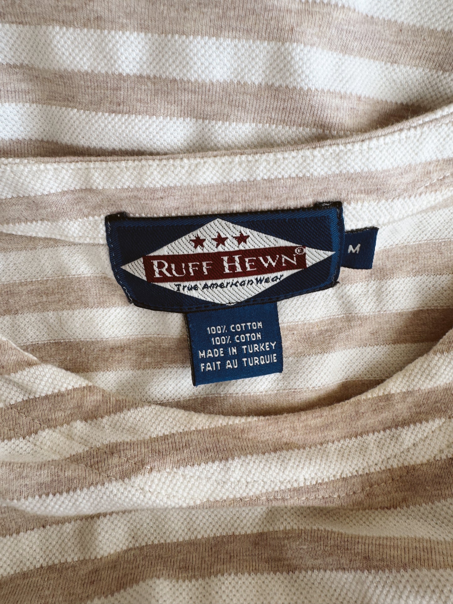 Neutral Stripes Textured T-Shirt (M)