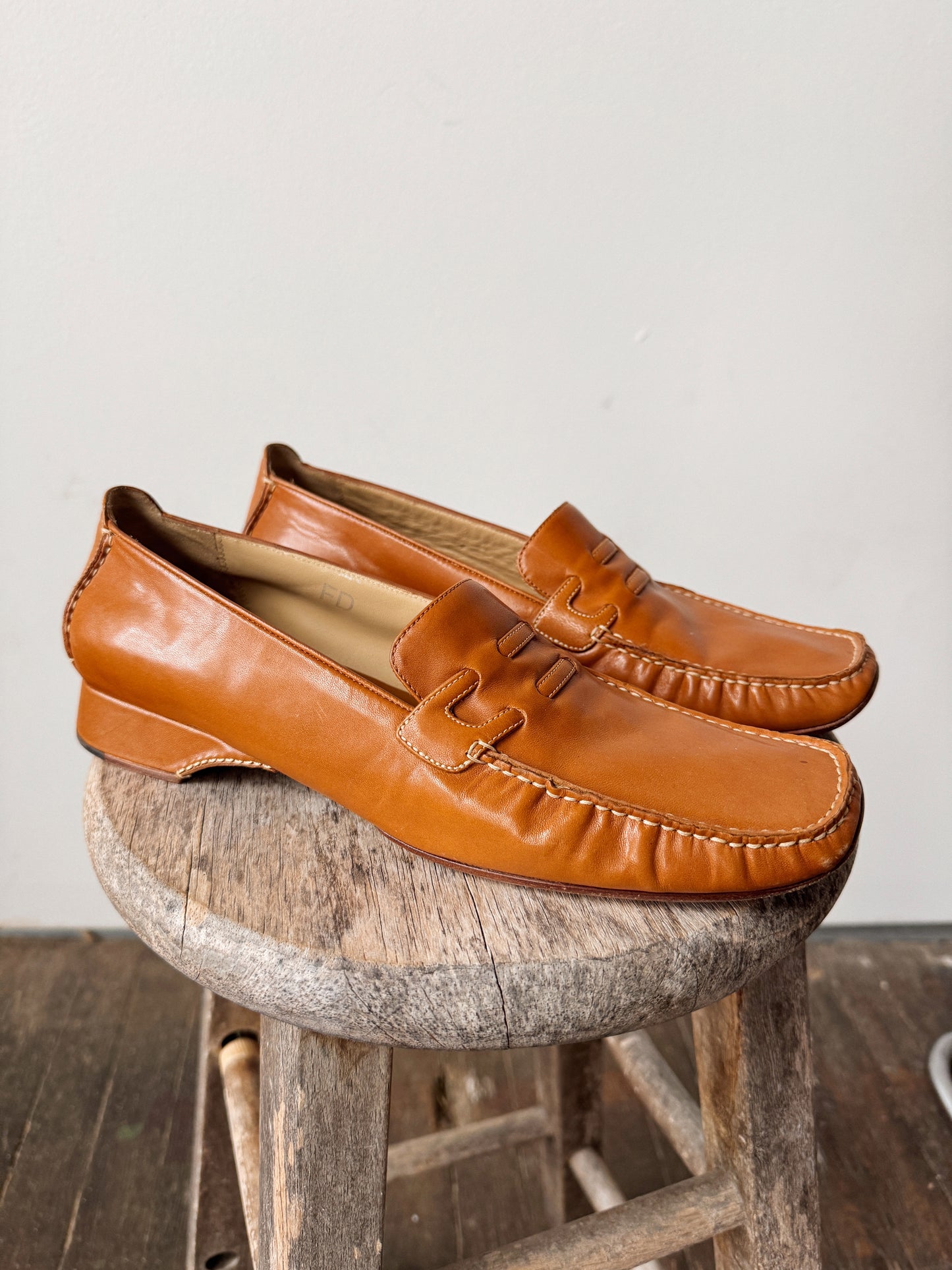 Camel Leather Loafers (10)