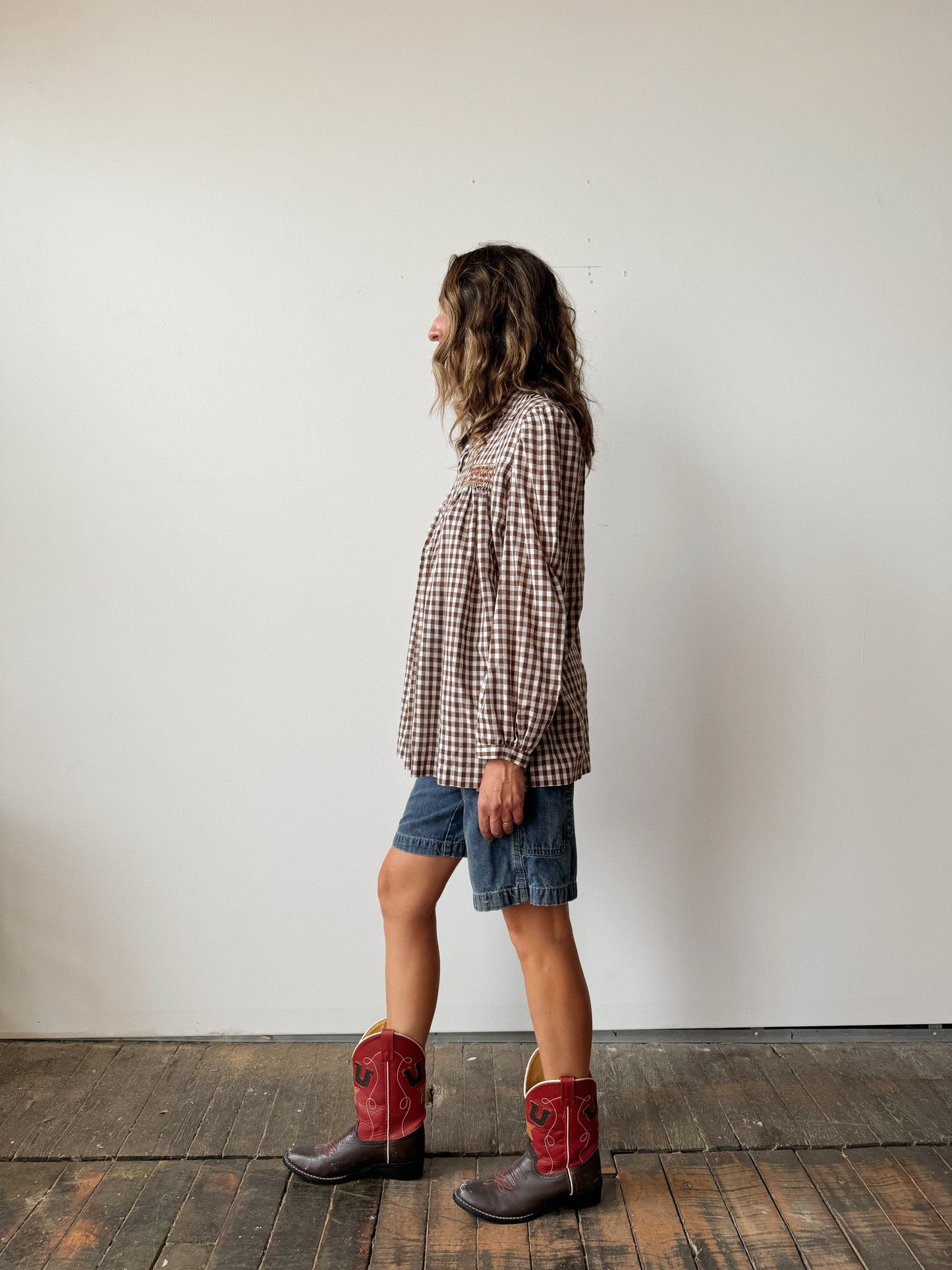 Homestead Gingham Blouse (L)