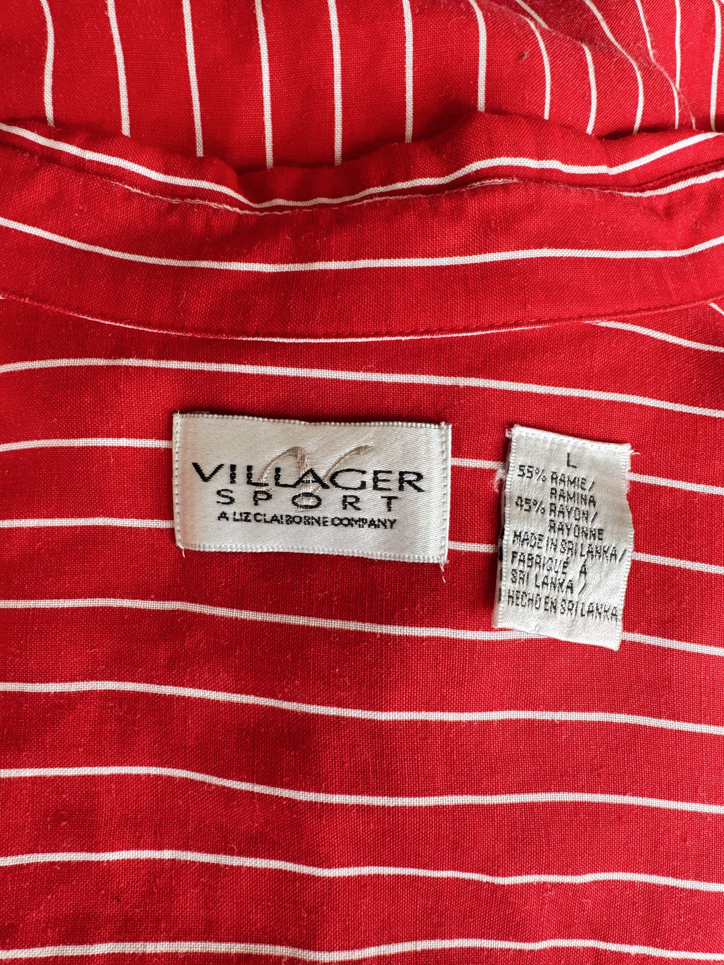 Villager Pinstripe Blouse (L)