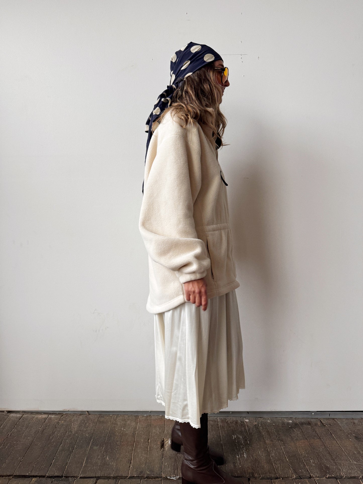 Ivory L.L. Bean Fleece, Made in USA (L)