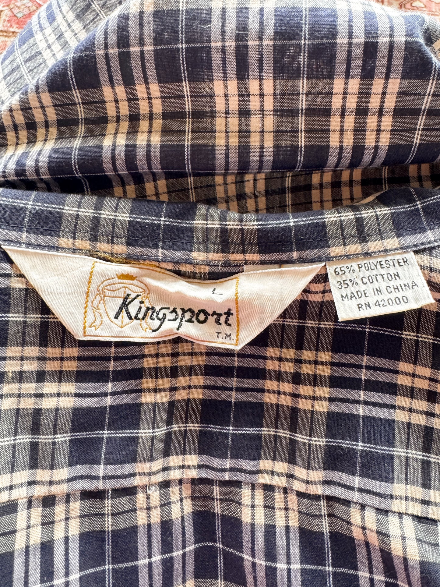 Kingsport 80s Blue Plaid (Mens L)