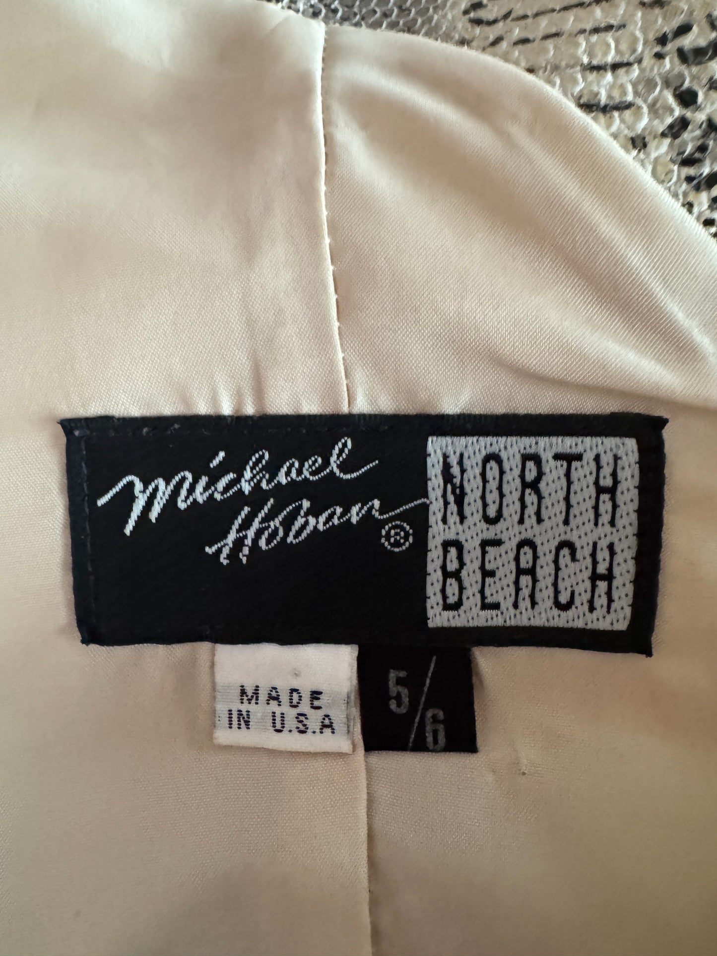 Snakeskin Leather 90s Michael Hoban North Beach Dress (M)