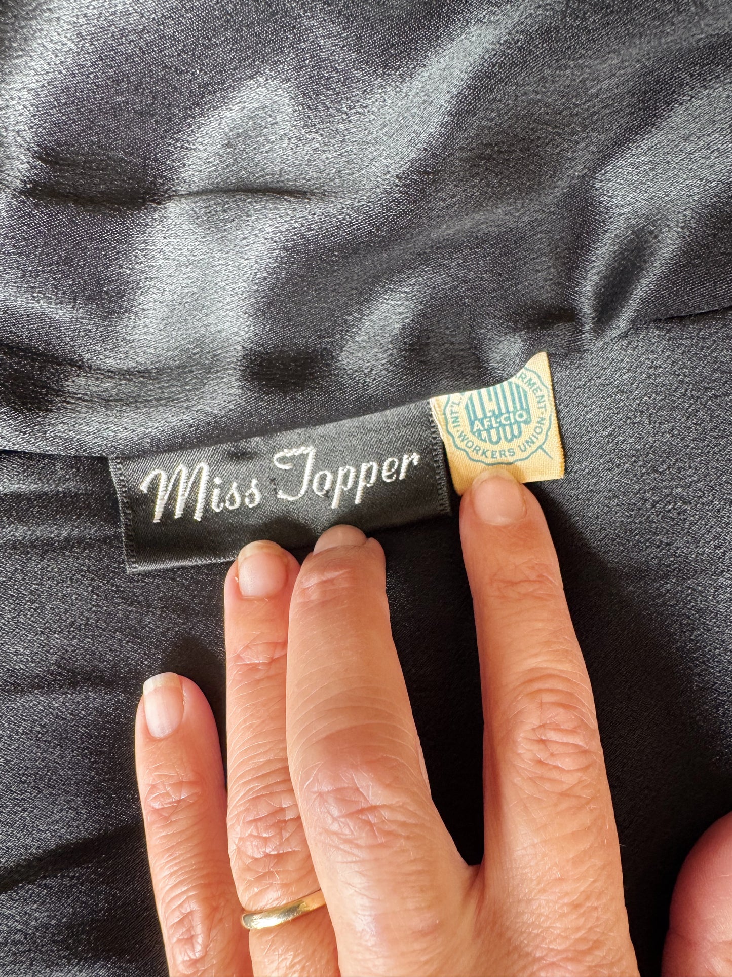 Vintage Miss Topper Wool Coat with Mink Collar (M))