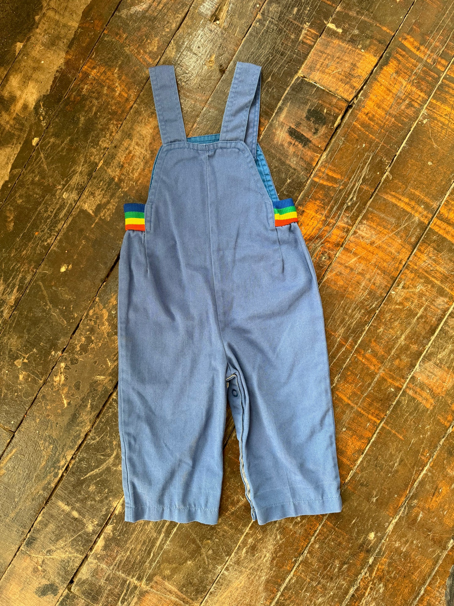 80s Rainbow Airplane Overalls (2T)